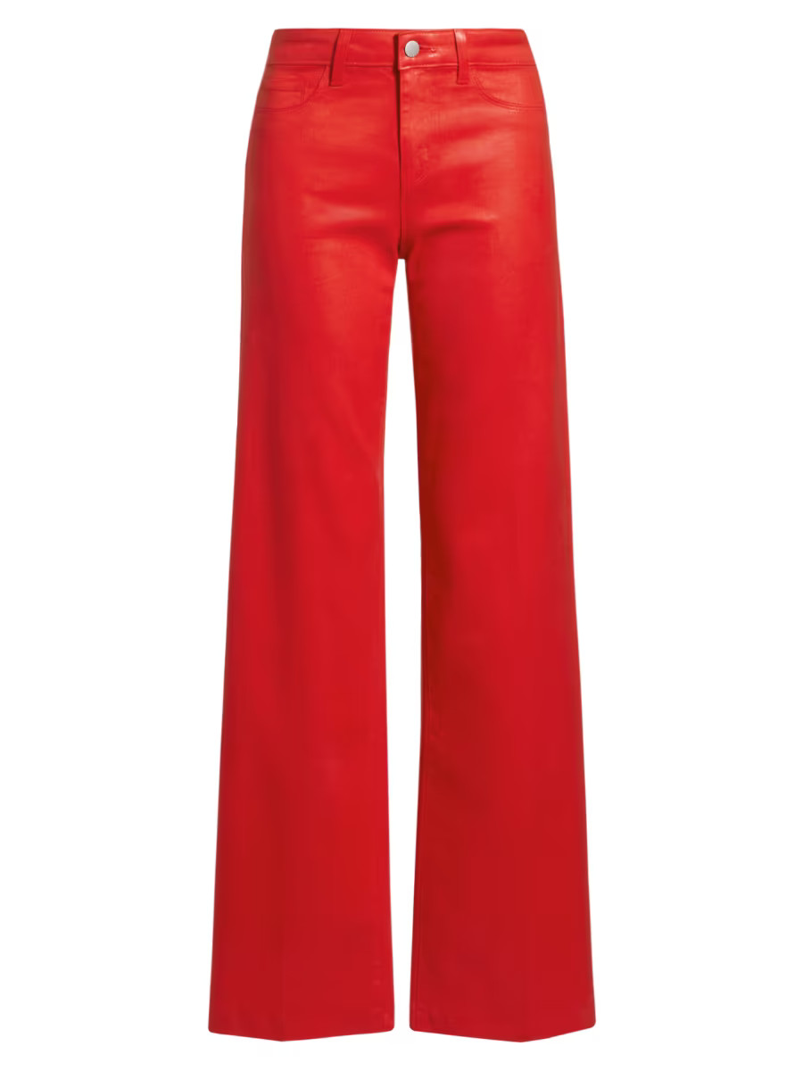 Clayton Coated High-Rise Wide-Leg Jeans | Saks Fifth Avenue