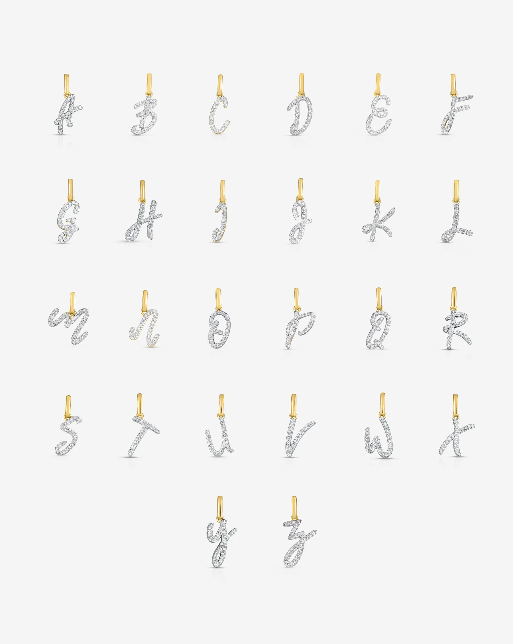 Diamond Script Initial Necklace | Ring Concierge