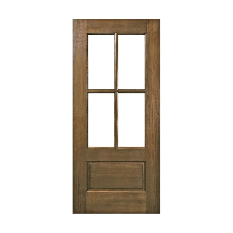 Quick Ship Stained Mahogany Prehung Front Entry Door | Wayfair North America