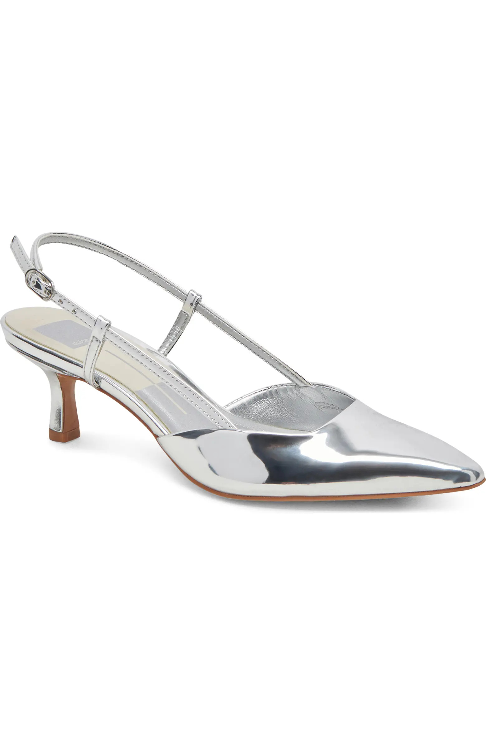 Odela Pointed Toe Kitten Heel Slingback Pump (Women) | Nordstrom