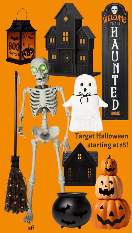 Halloween is coming up and Target has some of the cutest decorations starting at just $5! 
………………….
halloween porch decor, halloween porch sign, halloween sign, halloween village, light up halloween house, light up haunted house, ceramic house, target halloween decorations, halloween decor, halloween party decor, ghost pillow, cauldron bowl, candy bowl, cauldron candy bowl, pottery barn dupe, pottery barn halloween dupe, stacked pumpkins, fake pumpkins, light up pumpkins, halloween lantern, porch lantern, light up broom, lit broom, halloween front porch decor, halloween party decorations, animated skeleton, giant skeleton, life-size skeleton, pumpkin diffuser, pumpkin lantern, pumpkin bowl, pumpkin planter, giant spider, spider decor, halloween house 

#LTKHalloween #LTKparties #LTKhome
