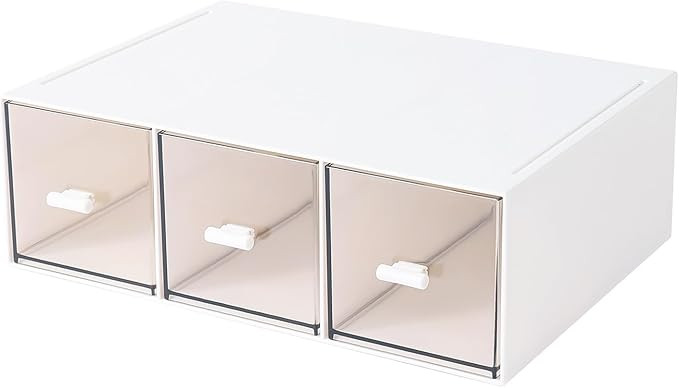 Plastic 3 Drawer Organizer for Cosmetic Storage, Desk Organizer, Makeup Organizer for nail polish... | Amazon (US)