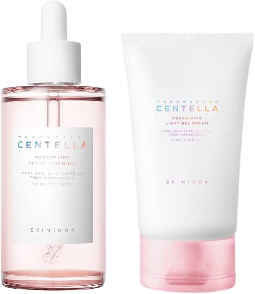 SKIN1004 Madagascar Centella Poremizing Fresh Ampoule 100ml and Poremizing Light Gel Cream 75ml B... | Amazon (US)