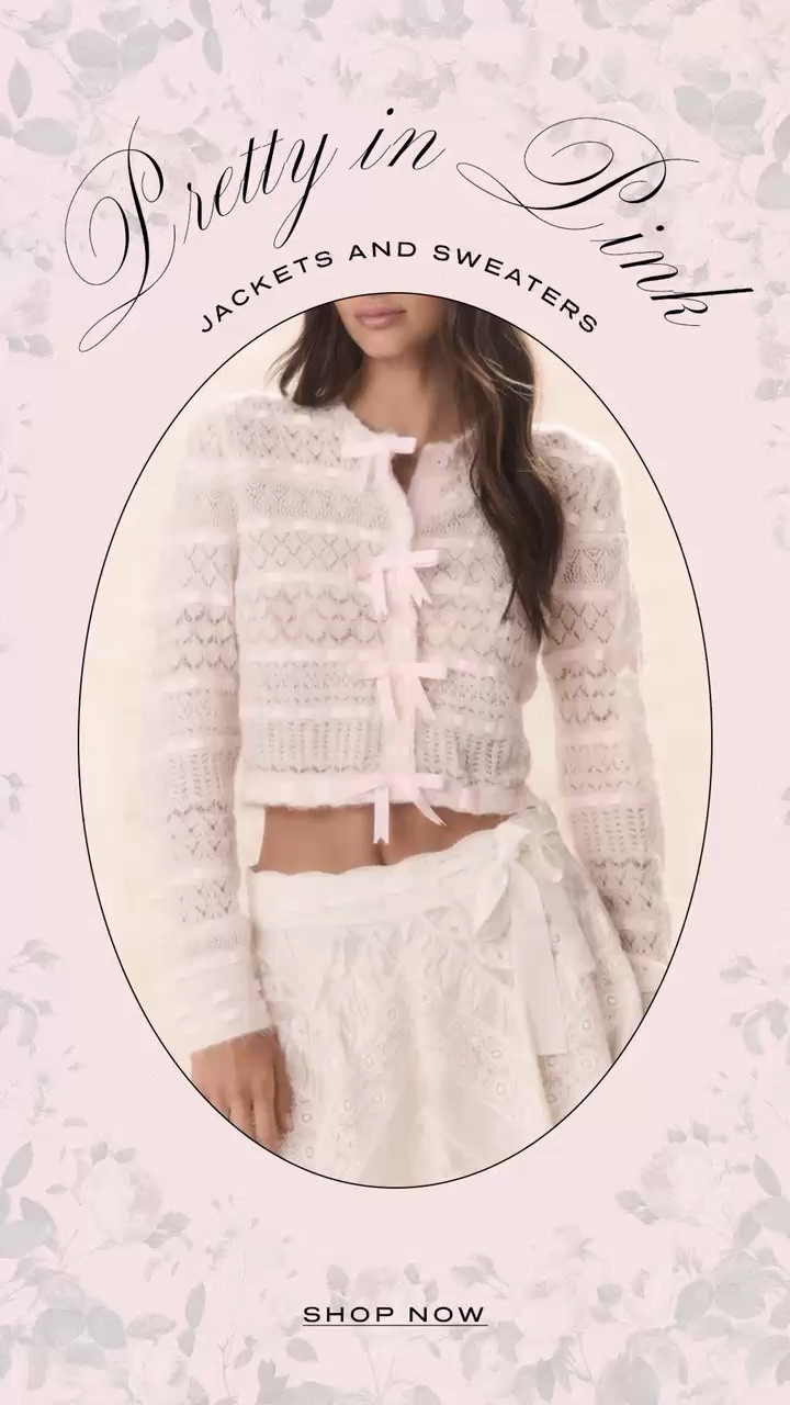 Pretty in Pink! These new LoveShackFancy sweater and jackets are on my wishlist now. So chic and the pink is adorable. 