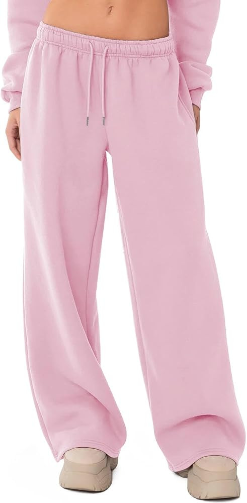 Ugerlov Sweatpants Women Wide Leg Fleece Lined Baggy Sweat Pants | Amazon (US)