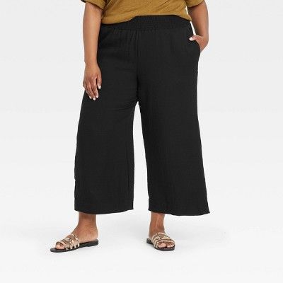 Women's High-Rise Cropped Wide Leg Pull-On Pants - A New Day™ | Target
