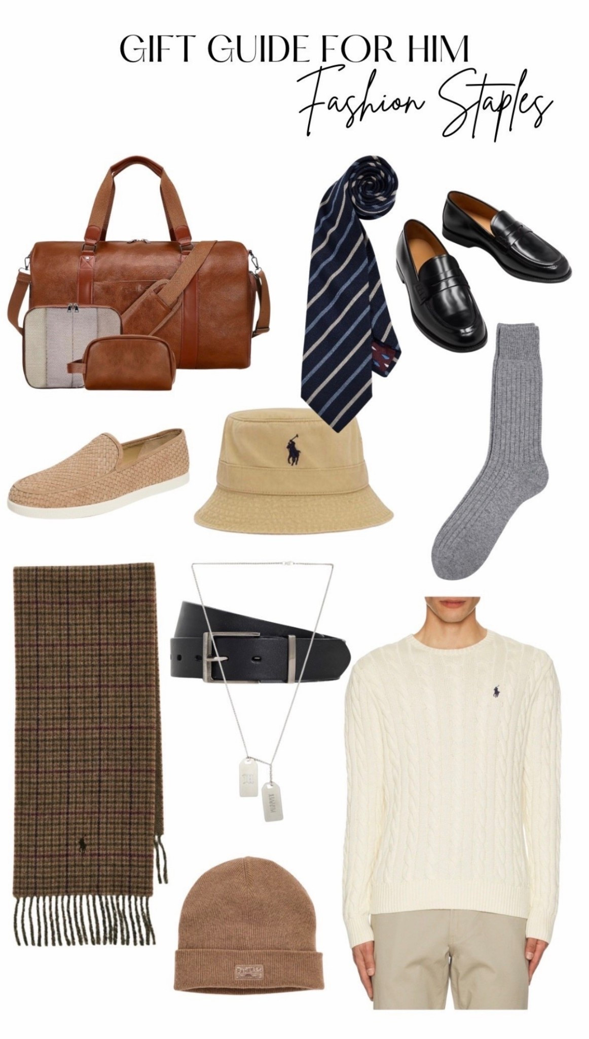 Gift guide for him: fashion staples 
Shop knits, scarfs, socks, beanies, loafers and more!
#gift #gifts #giftguide #giftguideforhim #forhim #loafers #men #tie #sweater #bag #scatf #necklace #belt #accessories #buckethat 

#LTKHoliday #LTKGiftGuide #LTKCyberWeek

#LTKFindsUnder100 #LTKFindsUnder50 #LTKMens