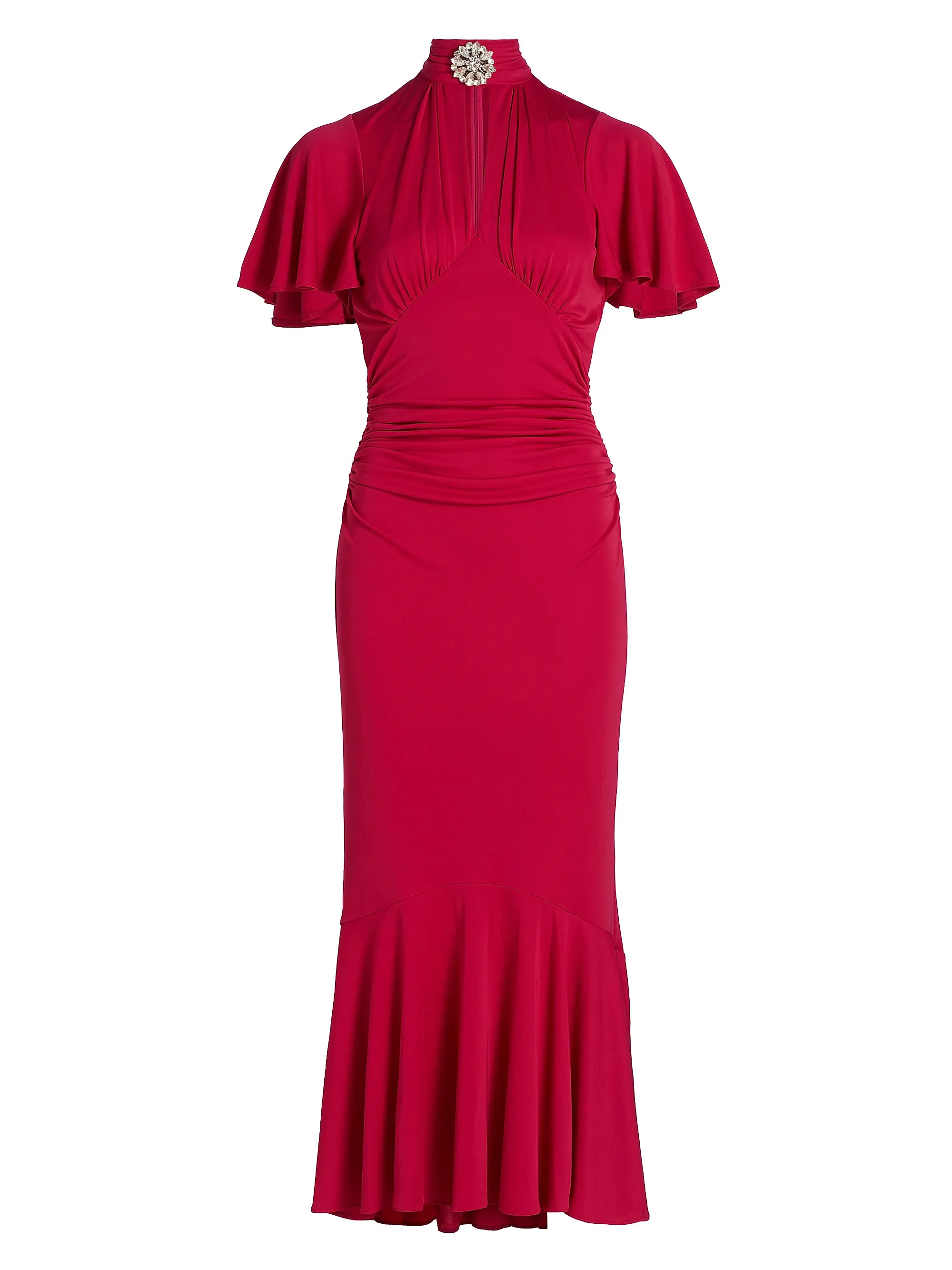 Rosita Embellished Ruched Midi-Dress | Saks Fifth Avenue