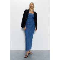 Bandeau Denim Cargo Maxi Dress | Debenhams UK