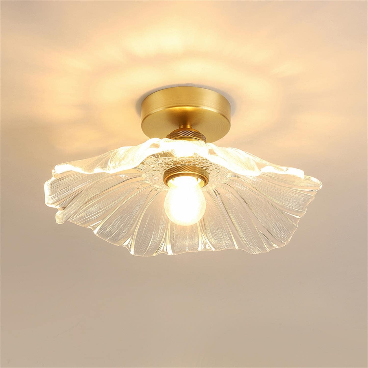 Flush Mount Ceiling Light, Hallway Light,Small Chandeliers Ceiling Light,Gold Ceiling Light,Flush... | Amazon (US)