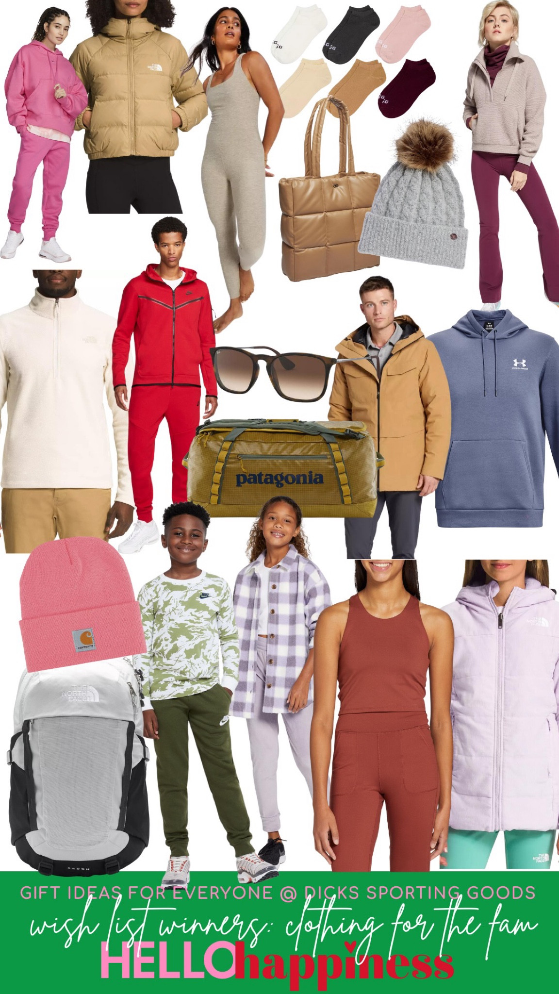 Clothing must haves from dicks sporting goods for the whole family! 

#LTKGiftGuide #LTKfamily #LTKHoliday