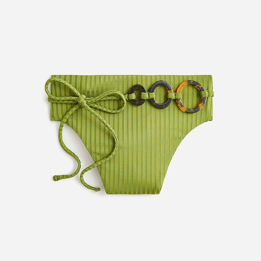 Wide-rib high-rise bikini bottom | J. Crew US
