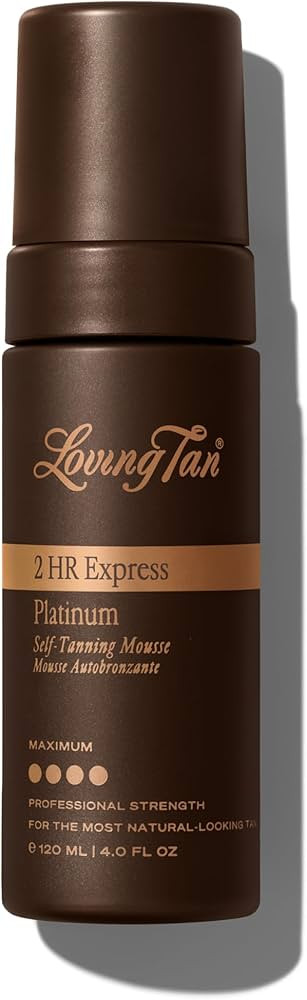 Loving Tan Platinum 2HR Express Self Tanning Mousse, Darkest Shade Yet -Streak Free, Professional... | Amazon (US)