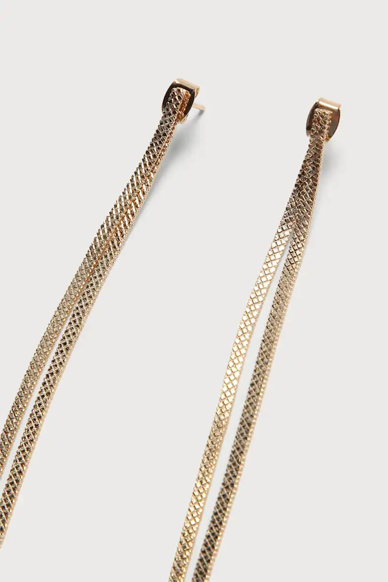 Cascade of Chic Gold Chain Drop Earrings | Lulus (US)