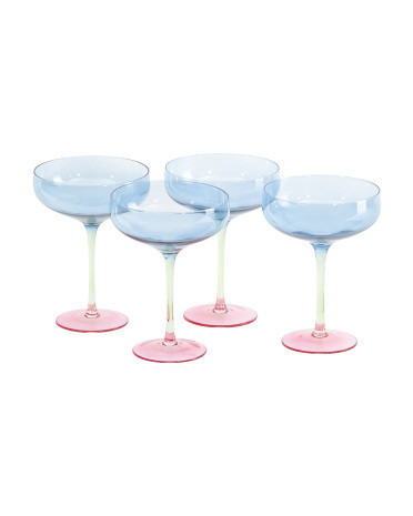 Set Of 4 Ombre Coupe Glasses | TJ Maxx