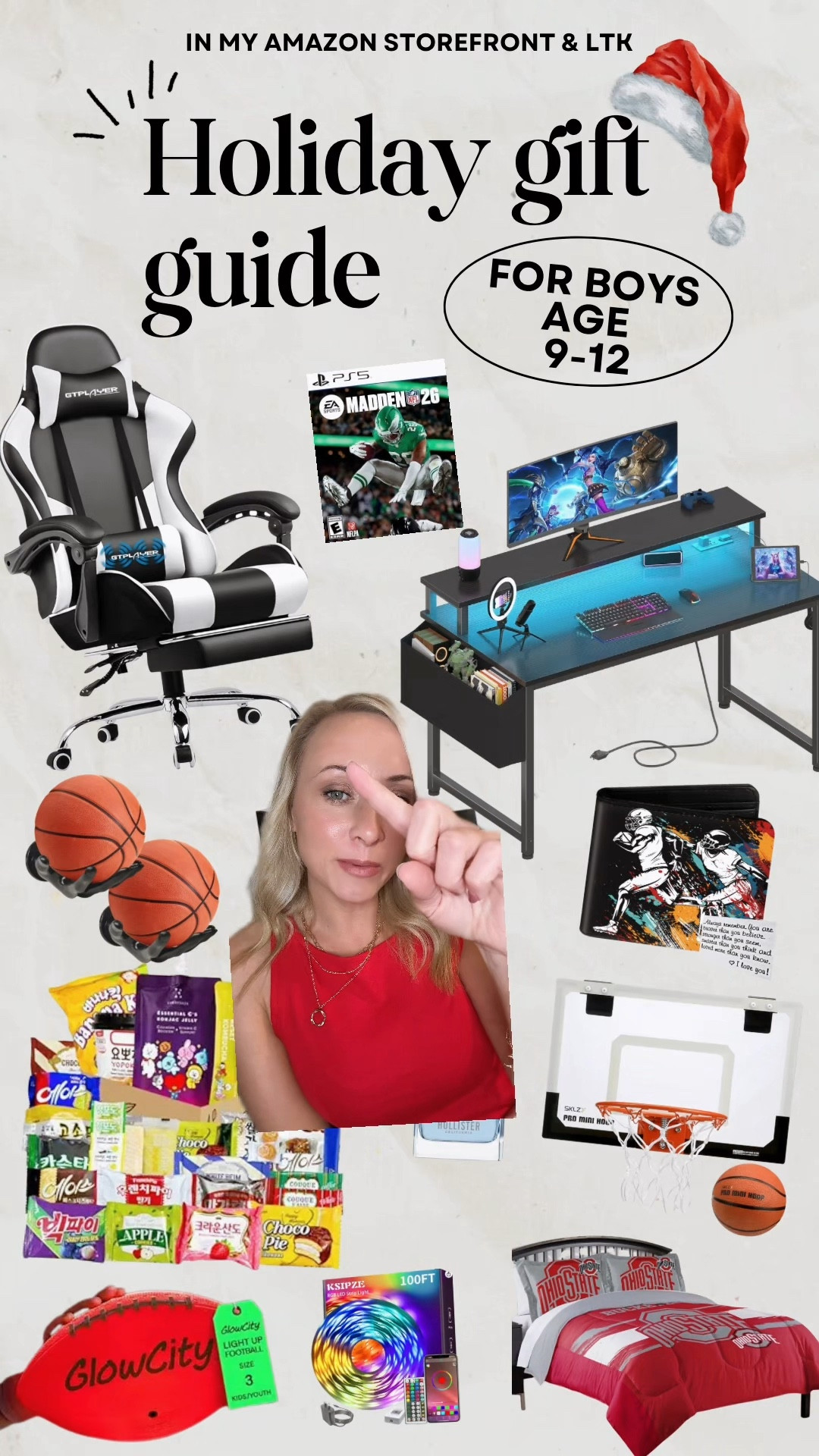 Holiday gift ideas for boys age 9-12 a
Everything is linked in my Amazon storefront and LTK!
We've had this gaming chair and gaming desk for 3 years and they're still super good quality and affordable. The Adidas 3 pack cologne is the perfect starter cologne for boys. If your son loves a college team, then these comforter sets would be perfect.
You can pick any college team you want and they're affordable.
Part 2 is coming soon!
Comment your gift ideas below
#giftsfortenyearoldboy #giftsfor11yearoldboy #christmasgiftsforboys #christmasgiftideas 

#LTKHoliday #LTKCyberWeek #LTKGiftGuide
