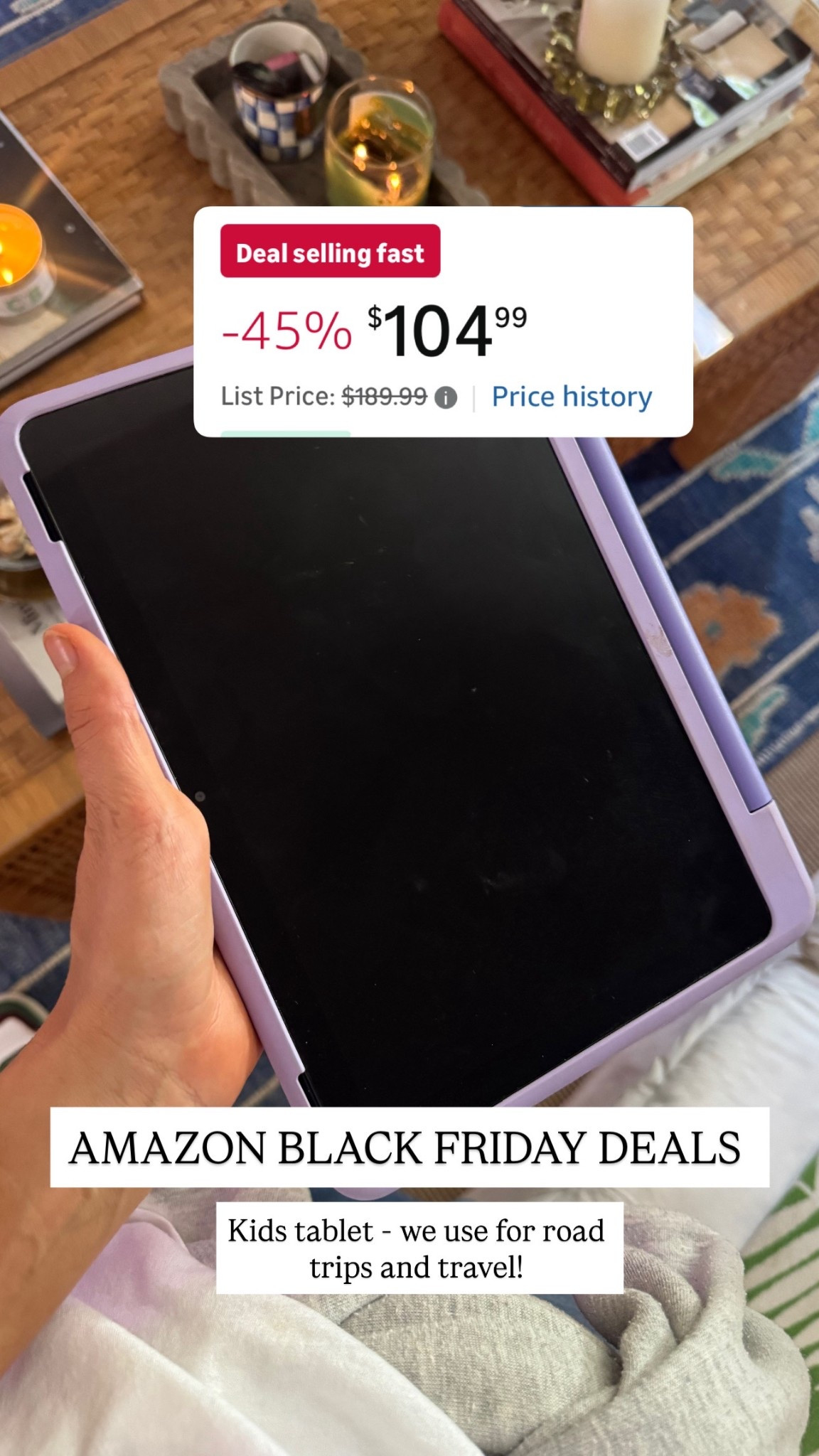 Great price! We use for travel and road trips! 