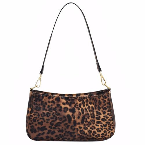 NEBIL Shoulder Bag for Women Small Classic Purses Vegan Leather Clutch Tote HandBags (Leopard) | Amazon (US)