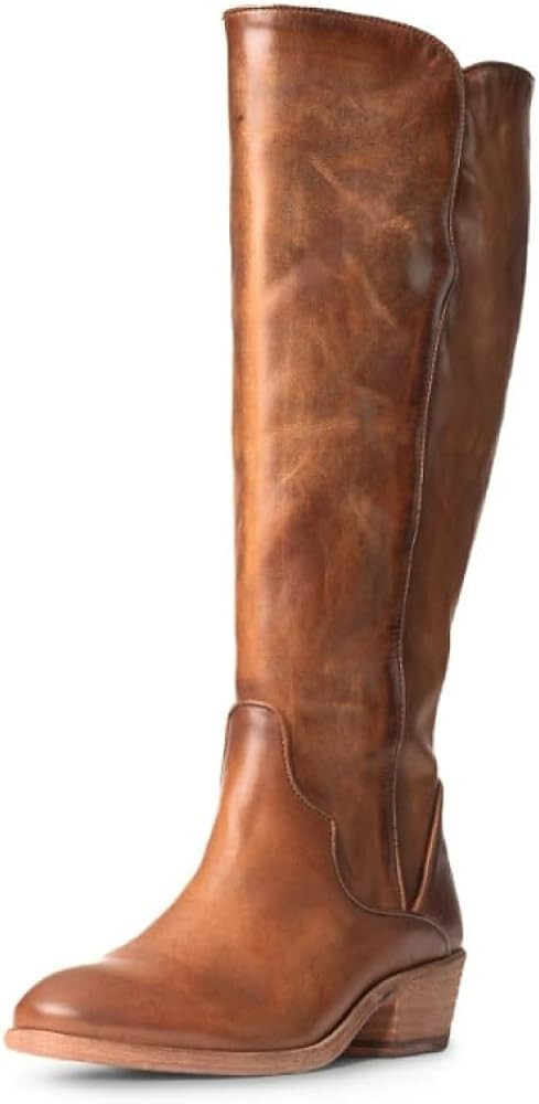 Frye Carson Piping Tall Boots for Women Made from Antiqued Pull-Up Leather with Western-Style Pip... | Amazon (US)