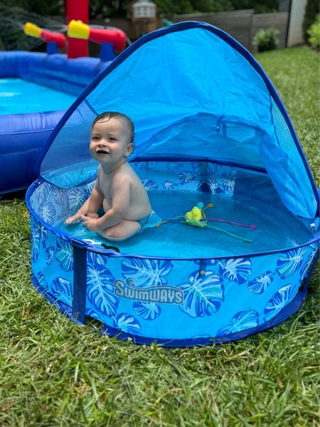 Pop up baby pool with umbrella! Fit in a suitcase- great for travel, bring to the beach or lake! 

#LTKBaby #LTKFindsUnder50 #LTKTravel