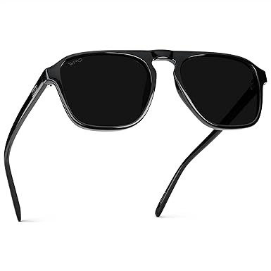 WearMe Pro Polarized Modern Aviator One-Bridge Square Mens Sunglasses | Amazon (US)