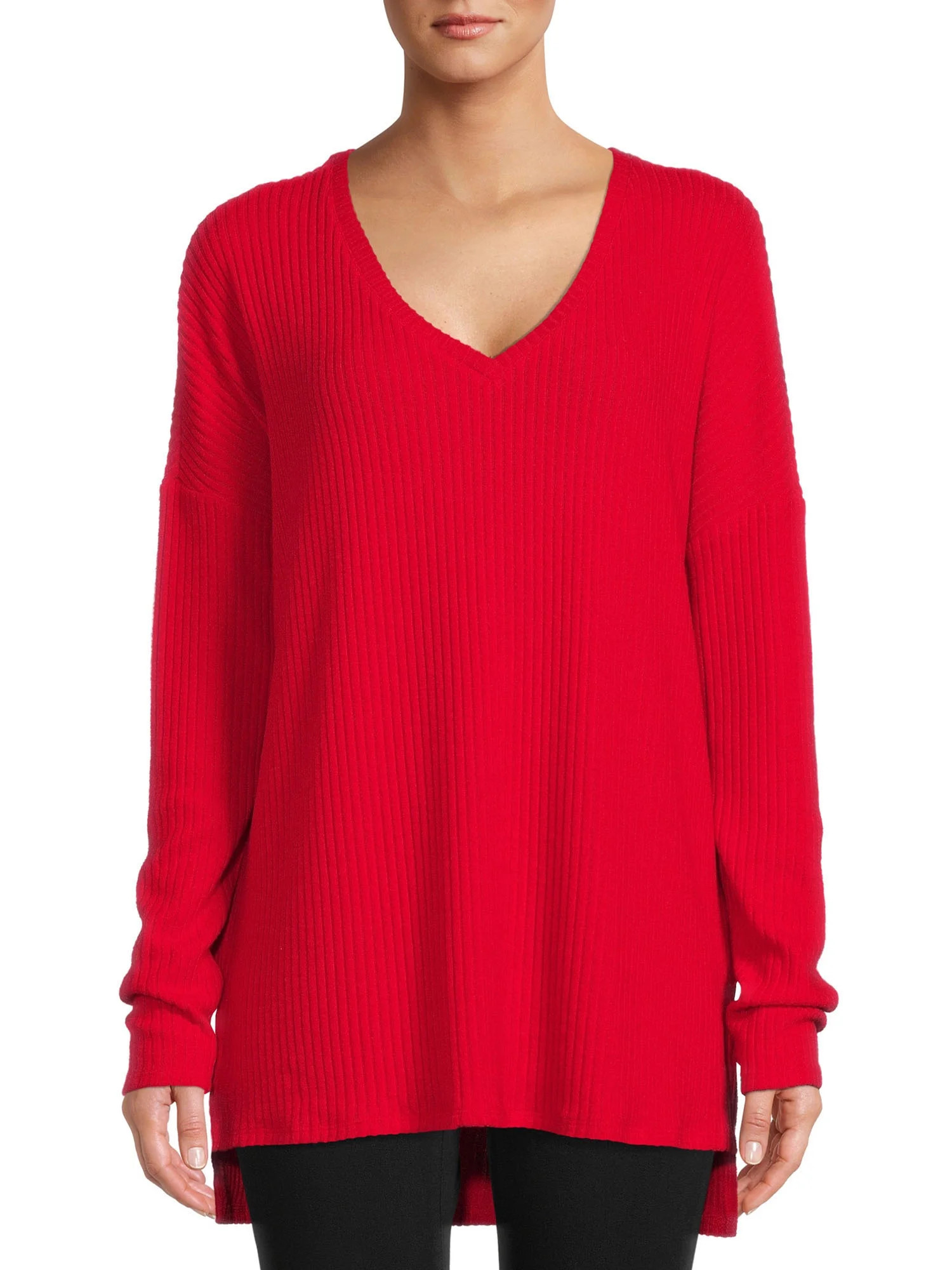 Time and Tru Women's Ribbed Tunic Top - Walmart.com | Walmart (US)