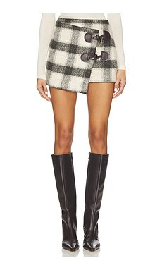 Lovers and Friends Leonie Mini Skirt in Black & Cream Plaid from Revolve.com | Revolve Clothing (Global)