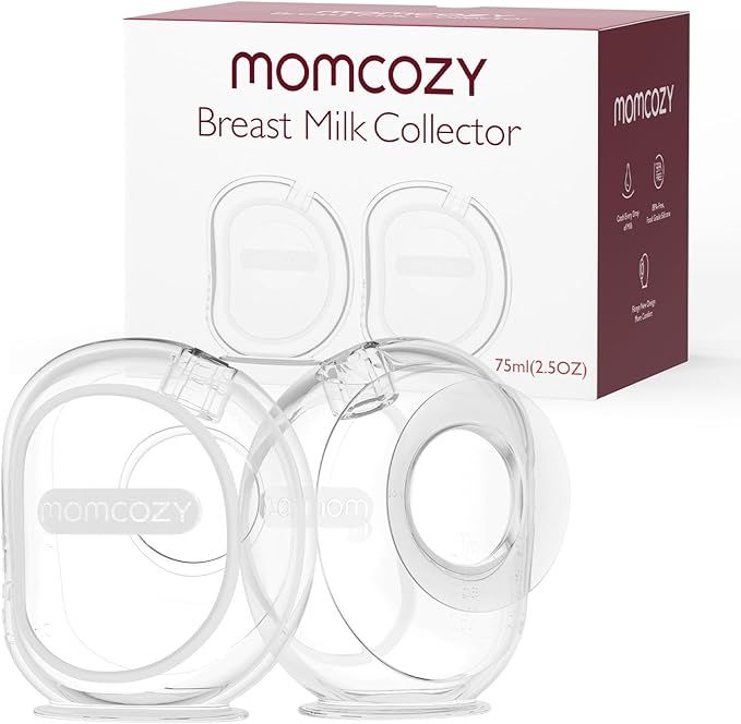 Momcozy Milk Collector for Breastmilk, Pea Breastfeeding Milk Catchers with Flange More Fit & Sof... | Amazon (US)