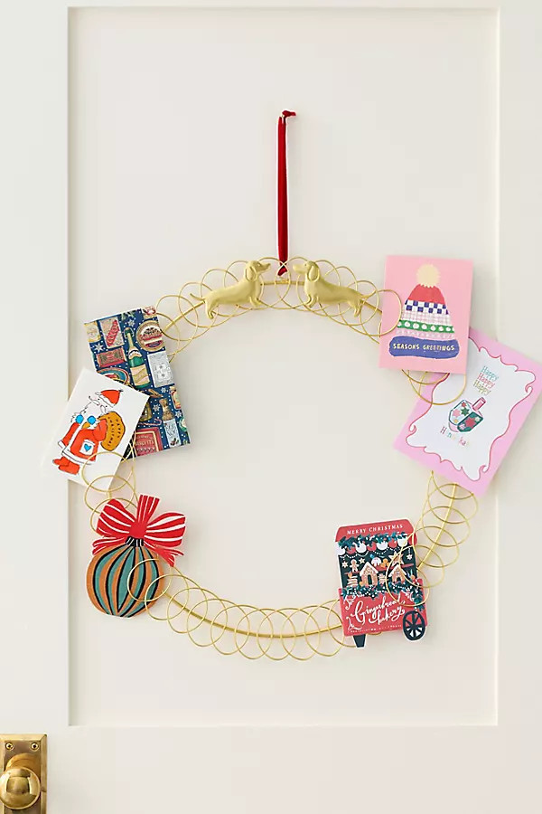 Holiday Card Holder Wreath | Anthropologie (US)