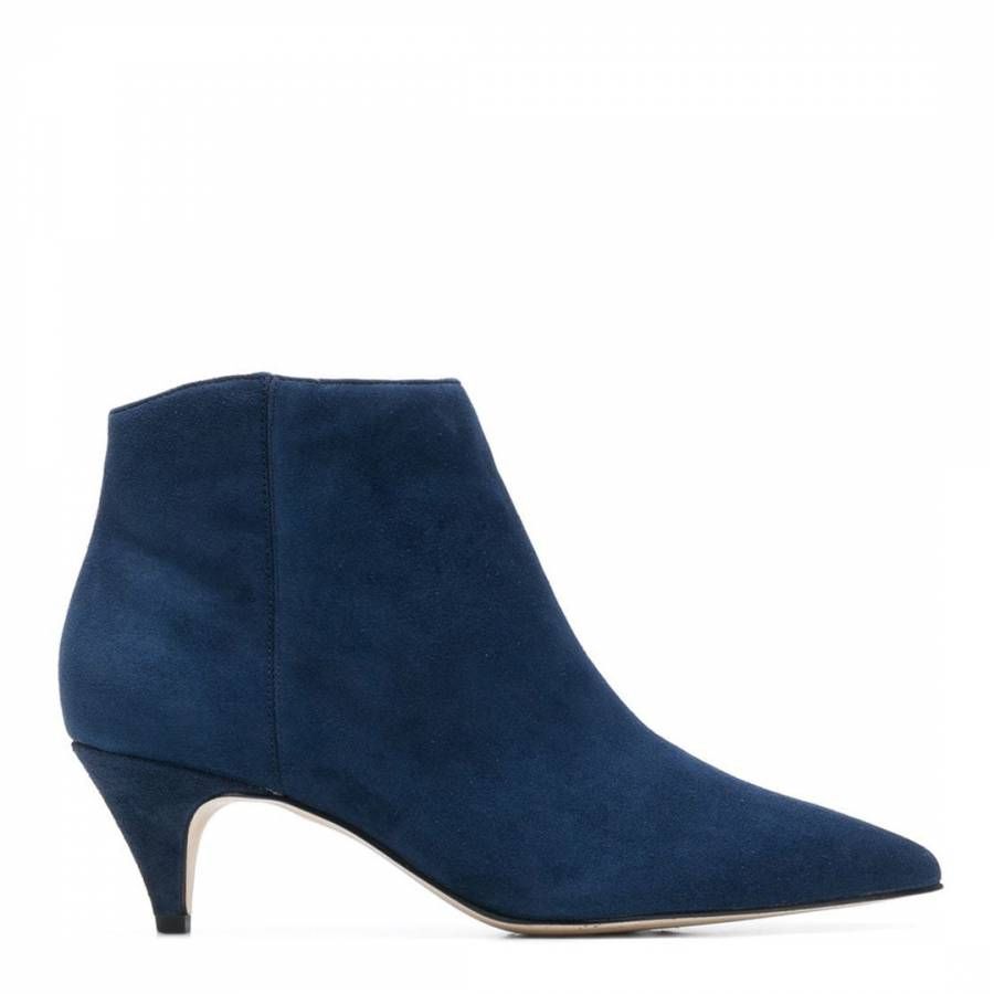 Navy Suede Kinzey Ankle Boots | BrandAlley UK