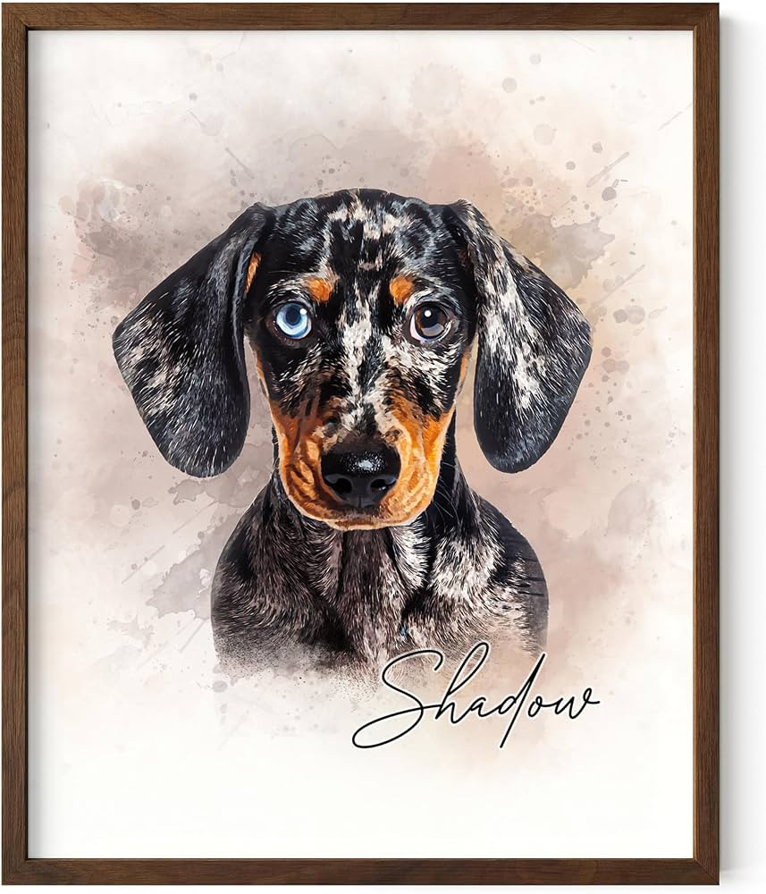 HAUS AND HUES Create Your Own Custom Pet Portrait in Water Color - Upload an Image of Your Favori... | Amazon (US)