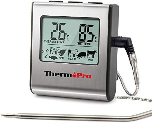ThermoPro TP-16 Large LCD Digital Cooking Food Meat Smoker Oven Kitchen BBQ Grill Thermometer Clo... | Amazon (US)