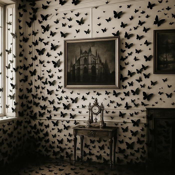 300 Pcs Halloween 3D Black Butterfly Wall Stickers 3 Sizes | Amazon (US)