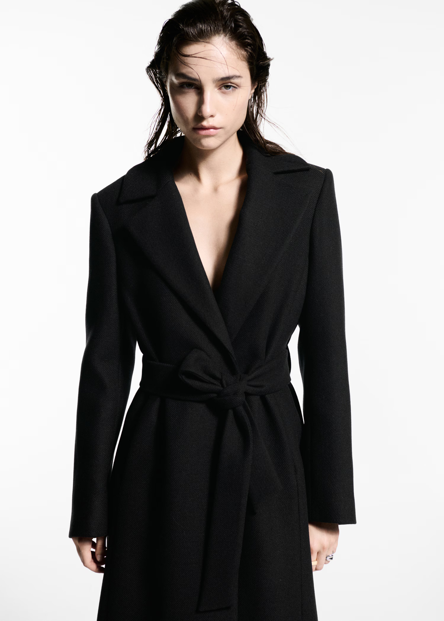 Manteco wool coat with detachable fur collar - Women | MANGO USA | Mango (US/MX/AU)