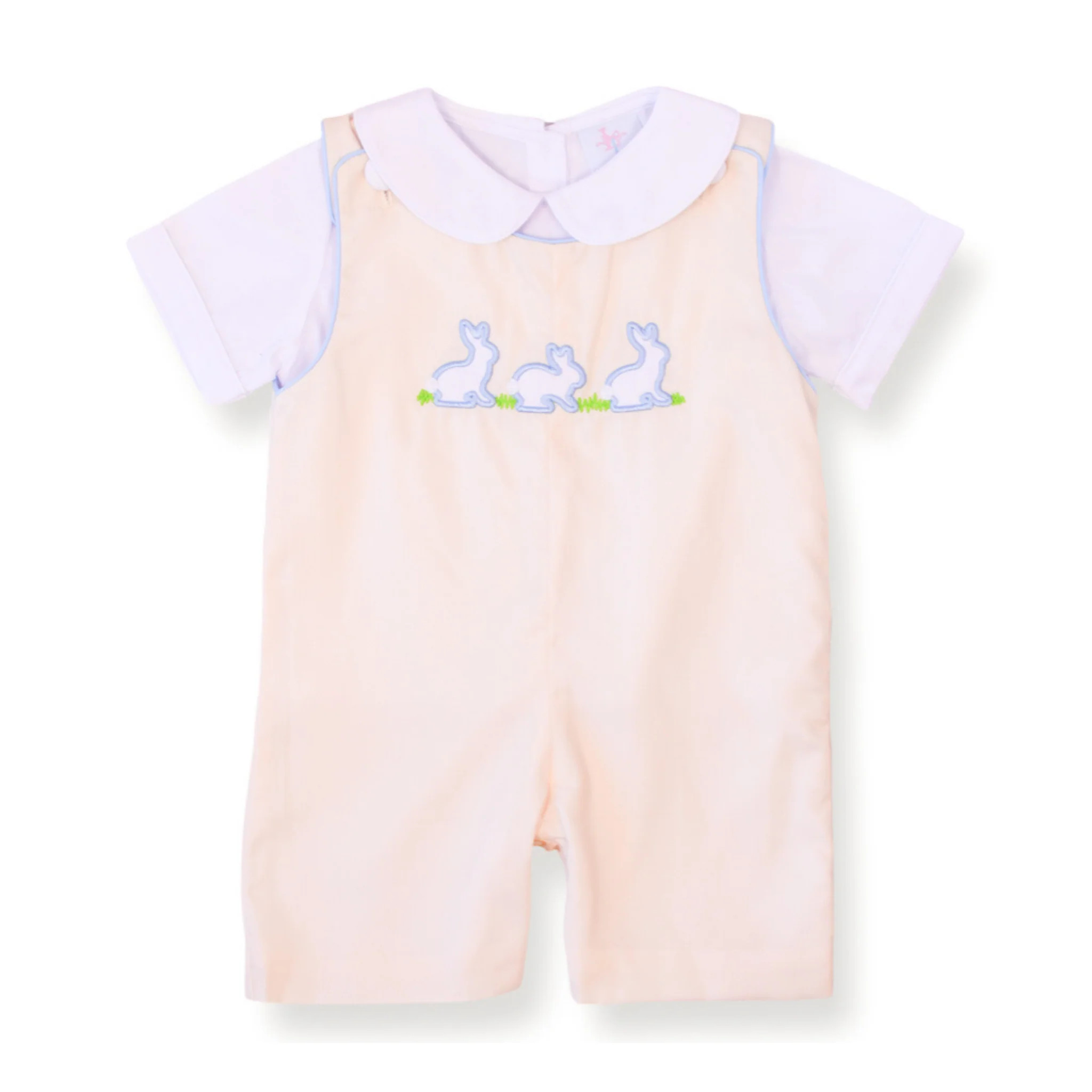 PRE-ORDER Carson Smocked Bunny Yellow Shortall | Lillie & Lilah