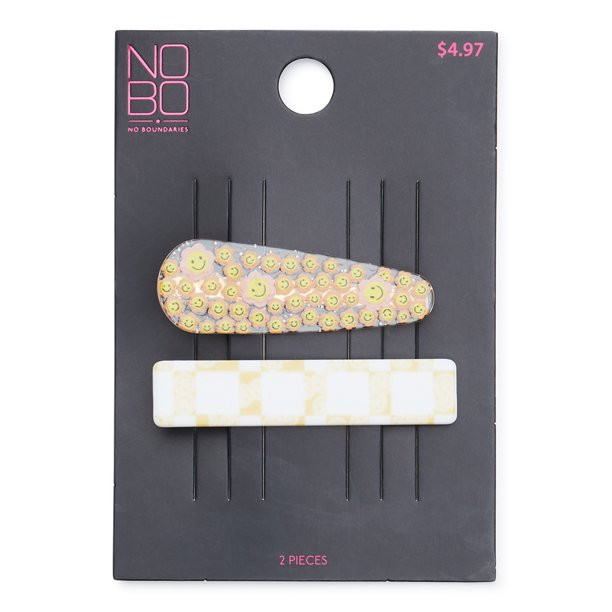 No Boundaries Juniors Hair Clips, 2-Pack | Walmart (US)