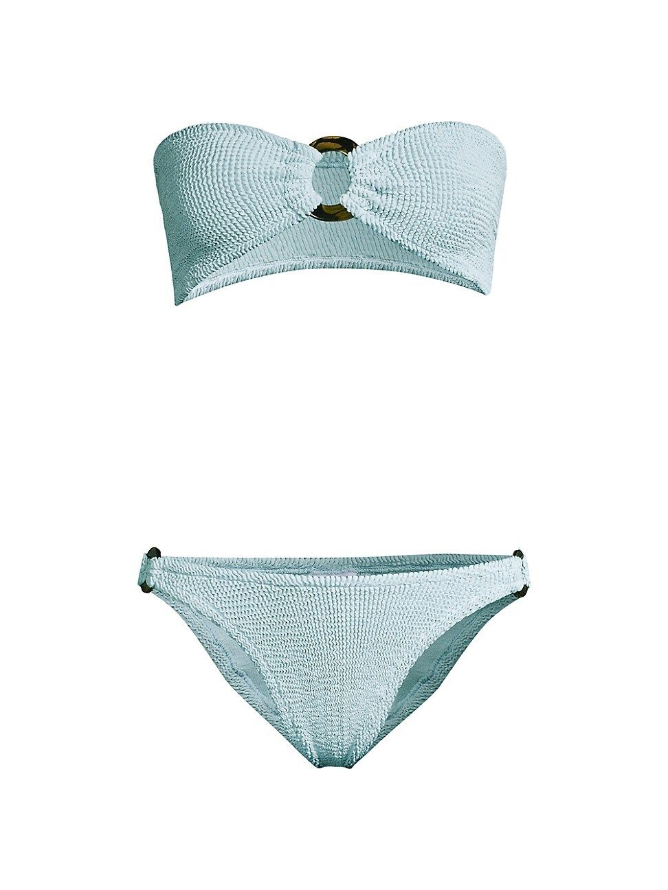 Gloria Ring Detail Bandeau 2-Piece Bikini Set | Saks Fifth Avenue