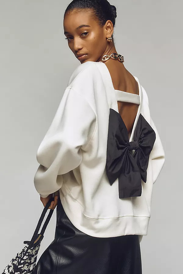 Bow-Back Sweatshirt | Anthropologie (US)