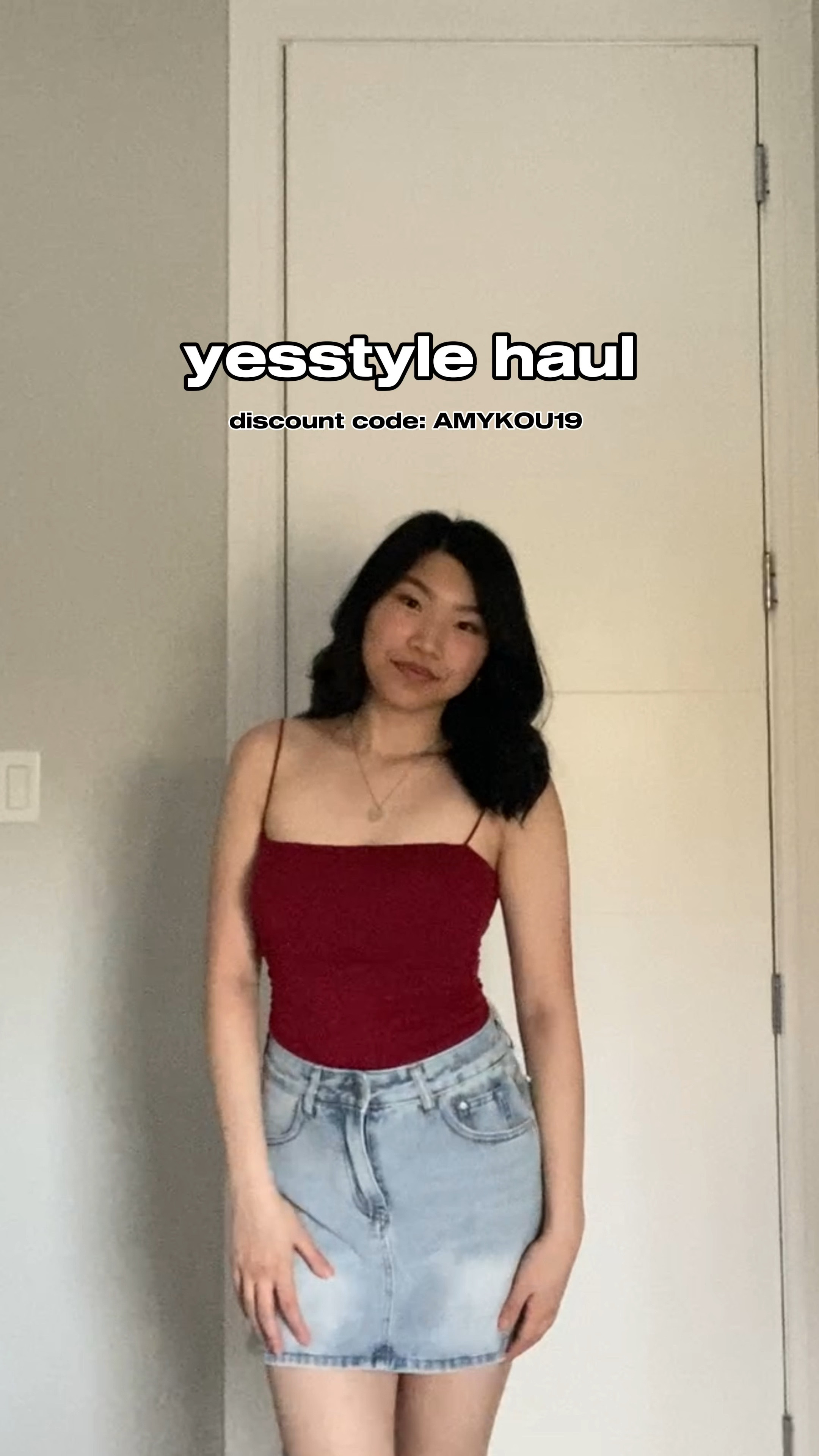 YesStyle try on haul! fall outfit ideas, summer outfit ideas, casual outfit ideas, denim skirt, white pleated skirt, dickies pants, red tops 

#LTKfindsunder50 #LTKSeasonal #LTKstyletip