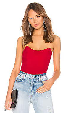 superdown Stevie Sweetheart Bodysuit in Red from Revolve.com | Revolve Clothing (Global)