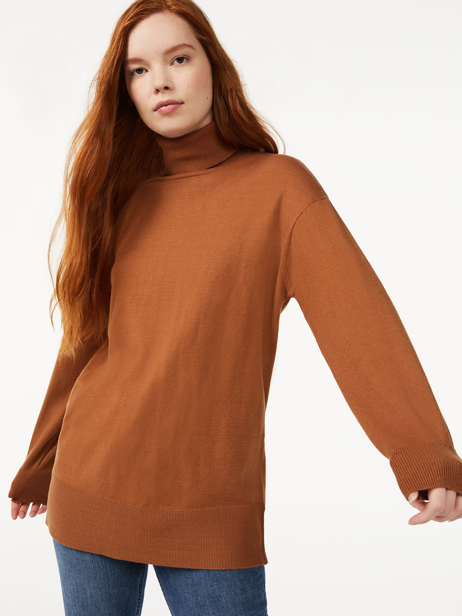 Free Assembly Women's Tunic Turtleneck | Walmart (US)