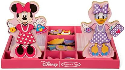 Melissa & Doug Disney Minnie Mouse and Daisy Duck Magnetic Dress-Up Wooden Doll Pretend Play Set ... | Amazon (US)