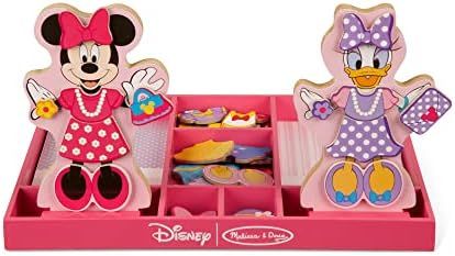 Melissa & Doug Disney Minnie Mouse and Daisy Duck Magnetic Dress-Up Wooden Doll Pretend Play Set ... | Amazon (US)