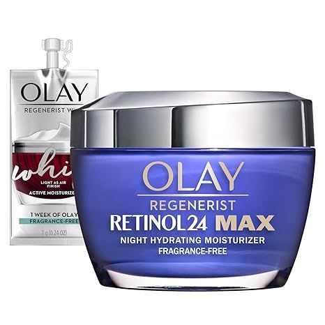 Olay Regenerist Retinol 24 Max Moisturizer, Retinol 24 Max Hydrating Night Face Cream, Fragrance-... | Amazon (US)