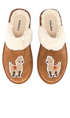 Soludos Llama Cozy Faux Fur Slipper in Tan from Revolve.com | Revolve Clothing (Global)