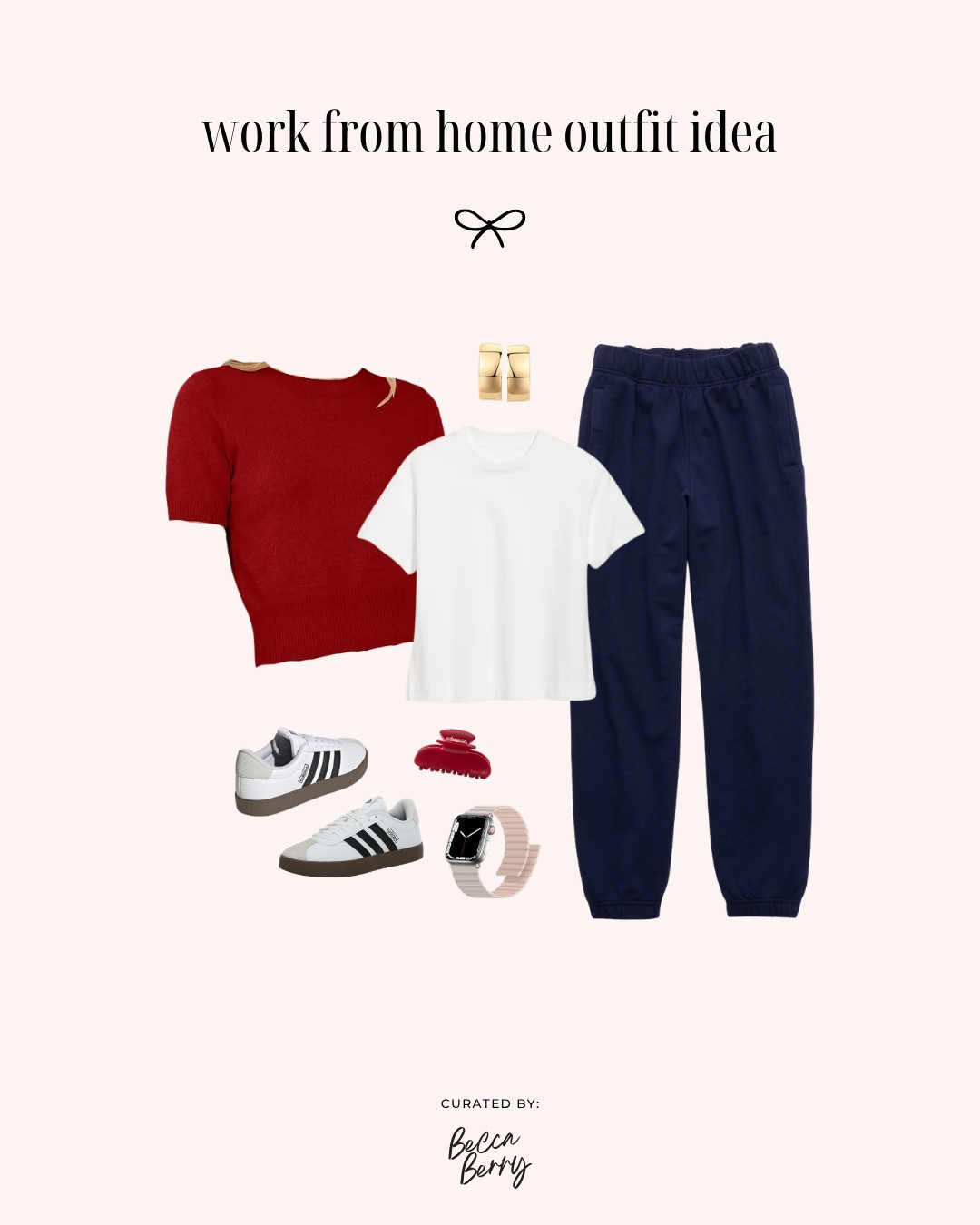 Americana inspired outfit idea for days you are inside with AC.

Short sleeve sweater
Crewneck t-shirt (optional)
Joggers
Accessories: gold jiggle earrings, Apple Watch l, hair clip (because I know on hot days hair can get me over stimulated), and sneakers if I venture outside of my house.

#LTKootd #LTKgrwm #LTKMidsize