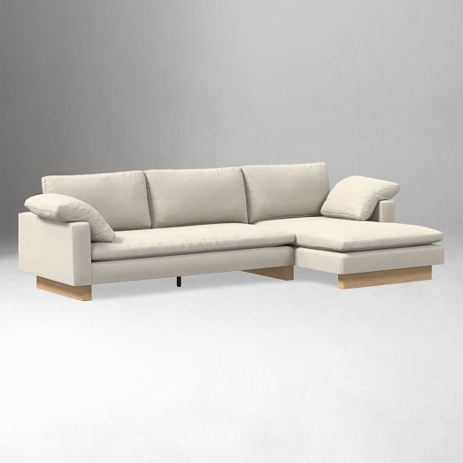 Harmony Petite 2-Piece Chaise Sectional (112"–128") | West Elm (US)