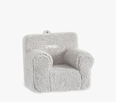 My First Anywhere Chair®, Gray Cozy Sherpa | Pottery Barn Kids