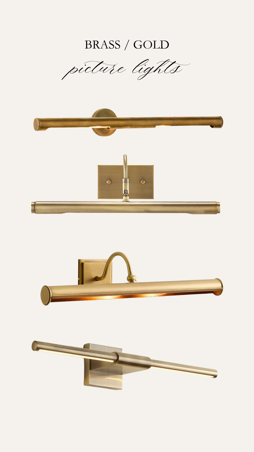 Quality gold / brass toned picture lights 

 

#LTKHome