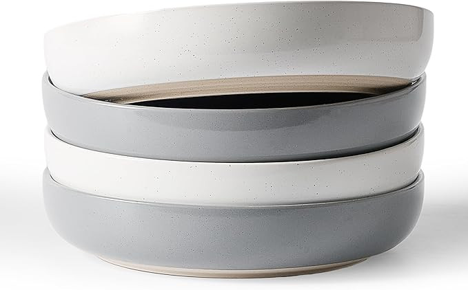 famiware Milkyway 33 oz Bowl Set, Pasta Bowls Set of 4, Salad Bowls, Double Reactive Glaze, Sturd... | Amazon (US)